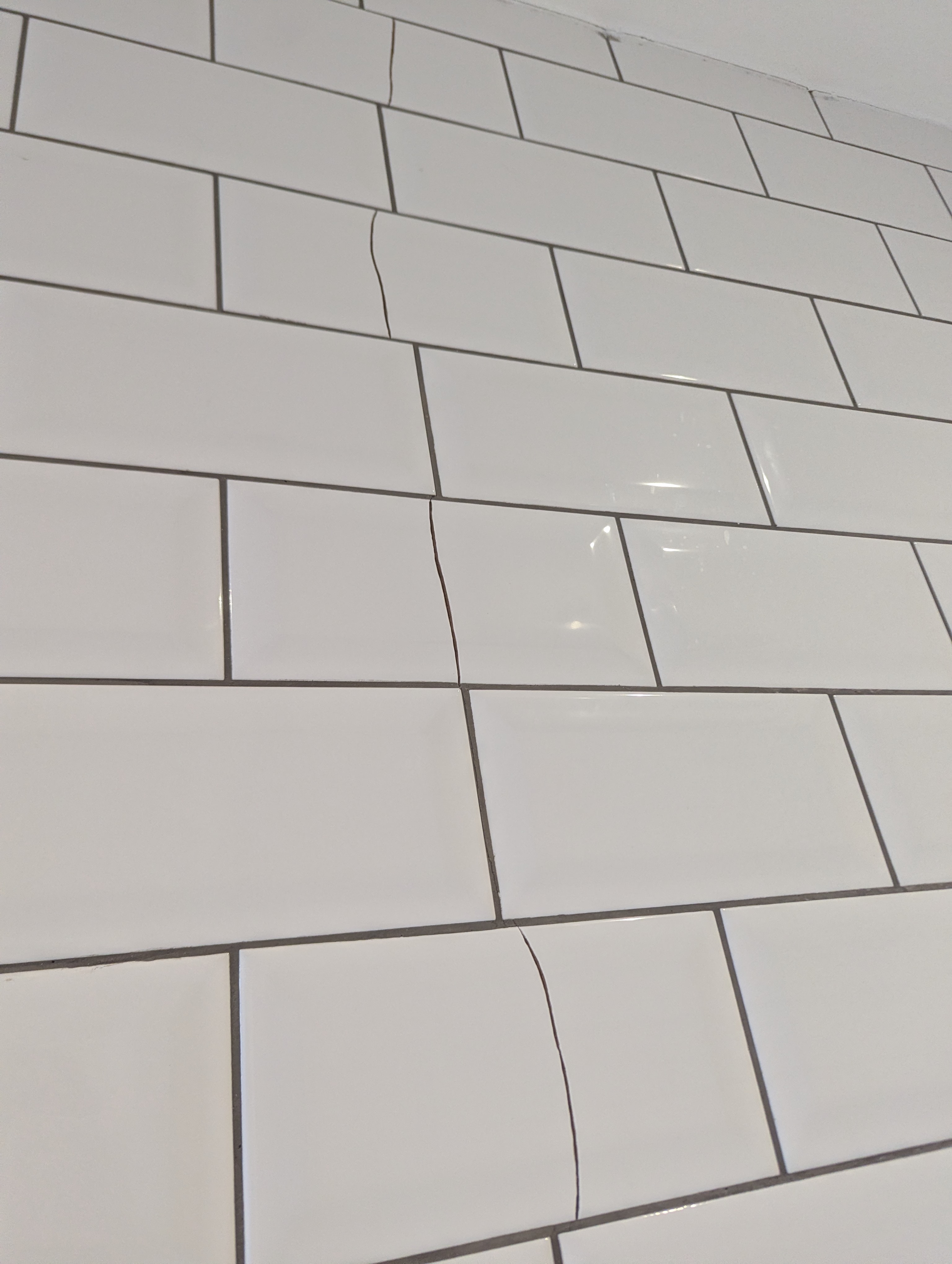 Glazed porcelain tiles · before
